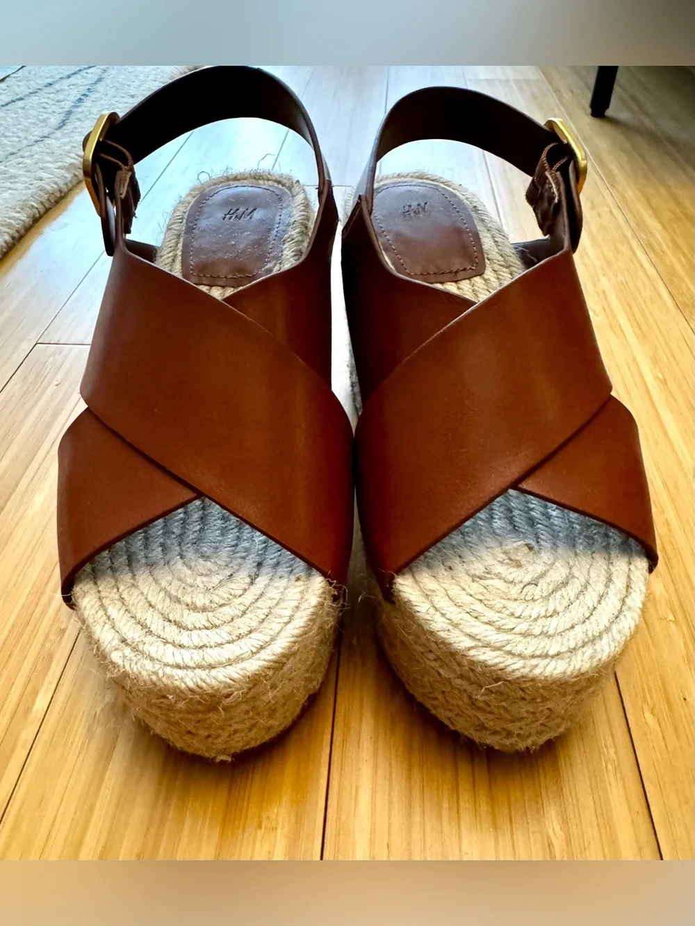 H&M Platform Espadrille Slingback Sandals